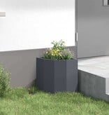 VidaXL Hoek Plantbak Antraciet 30 x 30 x 35 cm Staal