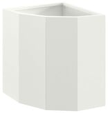 VidaXL Hoek Plantbak Wit 30 x 30 x 35 cm Staal