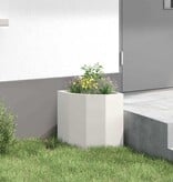 VidaXL Hoek Plantbak Wit 30 x 30 x 35 cm Staal