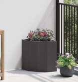 VidaXL Hoek Plantbak Zwart 30 x 30 x 35 cm Staal