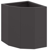 VidaXL Hoek Plantbak Zwart 30 x 30 x 35 cm Staal