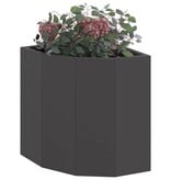 VidaXL Hoek Plantbak Zwart 30 x 30 x 35 cm Staal