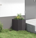 VidaXL Hoek Plantbak Zwart 30 x 30 x 35 cm Staal
