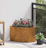 VidaXL Hoek Plantbak Roestig 45 x 45 x 35 cm Cortenstaal