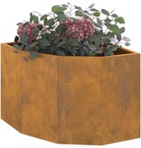 VidaXL Hoek Plantbak Roestig 45 x 45 x 35 cm Cortenstaal