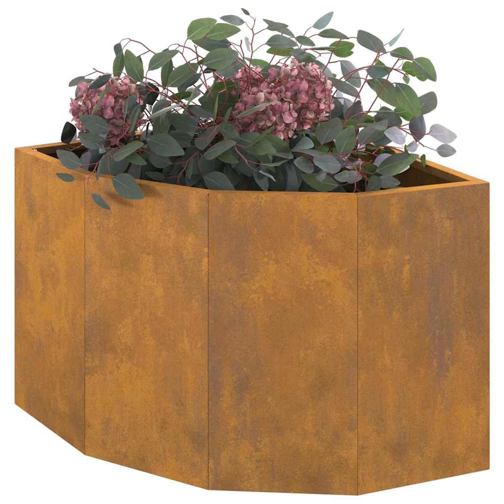 VidaXL Hoek Plantbak Roestig 45 x 45 x 35 cm Cortenstaal