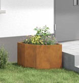 VidaXL Hoek Plantbak Roestig 45 x 45 x 35 cm Cortenstaal