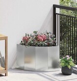 VidaXL Hoek Plantbak Zilver 45 x 45 x 35 cm Gegalvaniseerd staal