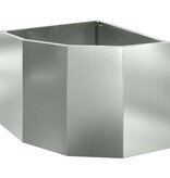 VidaXL Hoek Plantbak Zilver 45 x 45 x 35 cm Gegalvaniseerd staal
