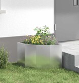 VidaXL Hoek Plantbak Zilver 45 x 45 x 35 cm Gegalvaniseerd staal