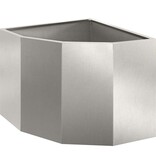 VidaXL Hoek Plantbak Zilver 45 x 45 x 35 cm Roestvrij staal