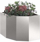 VidaXL Hoek Plantbak Zilver 45 x 45 x 35 cm Roestvrij staal