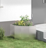 VidaXL Hoek Plantbak Zilver 45 x 45 x 35 cm Roestvrij staal