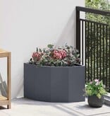 VidaXL Hoek Plantbak Antraciet 45 x 45 x 35 cm Staal