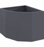 VidaXL Hoek Plantbak Antraciet 45 x 45 x 35 cm Staal