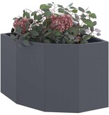 VidaXL Hoek Plantbak Antraciet 45 x 45 x 35 cm Staal