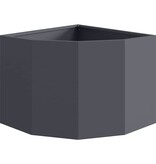 VidaXL Hoek Plantbak Antraciet 45 x 45 x 35 cm Staal
