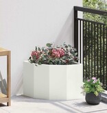 VidaXL Hoek Plantbak Wit 45 x 45 x 35 cm Staal