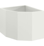 VidaXL Hoek Plantbak Wit 45 x 45 x 35 cm Staal