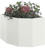 VidaXL Hoek Plantbak Wit 45 x 45 x 35 cm Staal