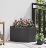 VidaXL Hoek Plantbak Zwart 45 x 45 x 35 cm Staal