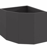 VidaXL Hoek Plantbak Zwart 45 x 45 x 35 cm Staal