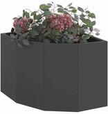 VidaXL Hoek Plantbak Zwart 45 x 45 x 35 cm Staal
