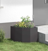 VidaXL Hoek Plantbak Zwart 45 x 45 x 35 cm Staal