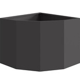 VidaXL Hoek Plantbak Zwart 45 x 45 x 35 cm Staal