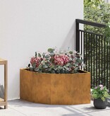 VidaXL Hoek Plantbak Roestig 60 x 60 x 35 cm Cortenstaal