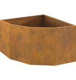 VidaXL Hoek Plantbak Roestig 60 x 60 x 35 cm Cortenstaal
