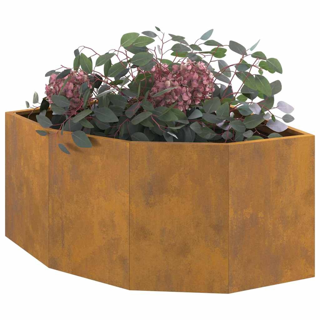 VidaXL Hoek Plantbak Roestig 60 x 60 x 35 cm Cortenstaal