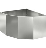 VidaXL Hoek Plantbak Zilver 60 x 60 x 35 cm Gegalvaniseerd staal