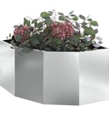 VidaXL Hoek Plantbak Zilver 60 x 60 x 35 cm Gegalvaniseerd staal
