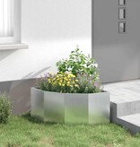 VidaXL Hoek Plantbak Zilver 60 x 60 x 35 cm Gegalvaniseerd staal