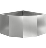 VidaXL Hoek Plantbak Zilver 60 x 60 x 35 cm Gegalvaniseerd staal