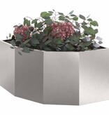 VidaXL Hoek Plantbak Zilver 60 x 60 x 35 cm Roestvrij staal