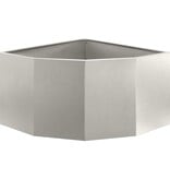 VidaXL Hoek Plantbak Zilver 60 x 60 x 35 cm Roestvrij staal