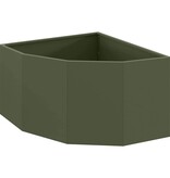 VidaXL Hoek Plantbak Olijfgroen 60 x 60 x 35 cm Staal