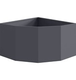 VidaXL Hoek Plantbak Antraciet 60 x 60 x 35 cm Staal