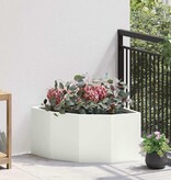 VidaXL Hoek Plantbak Wit 60 x 60 x 35 cm Staal