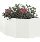 VidaXL Hoek Plantbak Wit 60 x 60 x 35 cm Staal