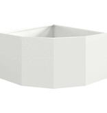 VidaXL Hoek Plantbak Wit 60 x 60 x 35 cm Staal