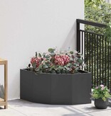 VidaXL Hoek Plantbak Zwart 60 x 60 x 35 cm Staal
