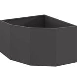 VidaXL Hoek Plantbak Zwart 60 x 60 x 35 cm Staal