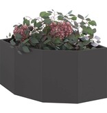 VidaXL Hoek Plantbak Zwart 60 x 60 x 35 cm Staal