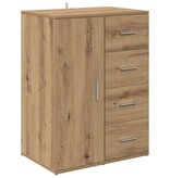 VidaXL Dressoir met lade Artisan Eiken 59 x 39 x 80 cm Bewerkt hout