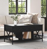 VidaXL Salontafel Zwart eiken 100 x 55 x 50 cm Bewerkt hout