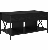 VidaXL Salontafel Zwart eiken 100 x 55 x 50 cm Bewerkt hout