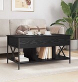 VidaXL Salontafel Zwart eiken 100 x 55 x 50 cm Bewerkt hout